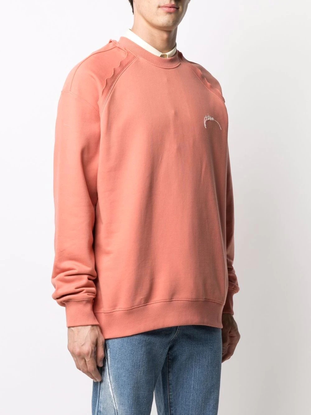 logo-embroidered oversize sweatshirt - 7