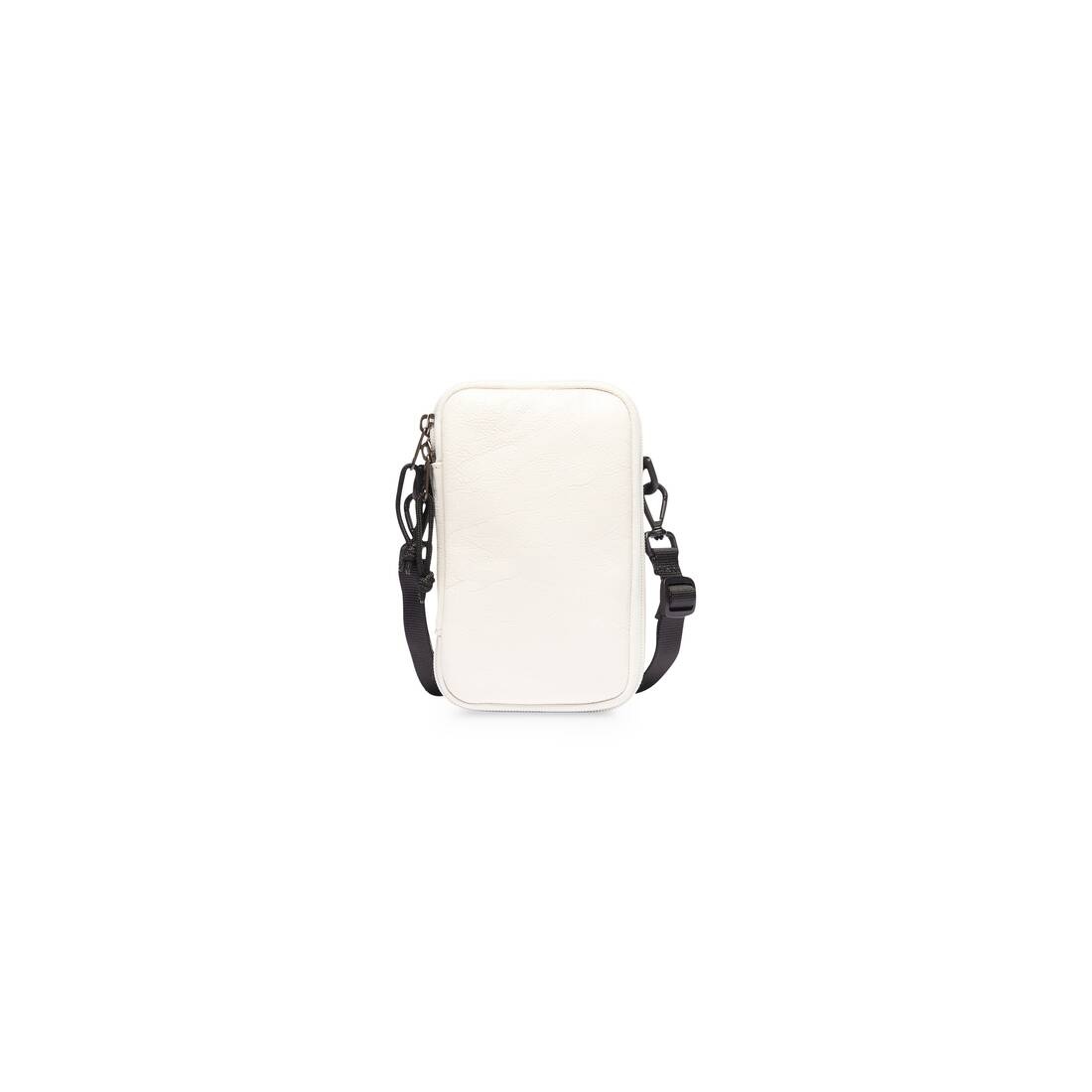 Men's Explorer Crossbody Pouch Bag in White - 3