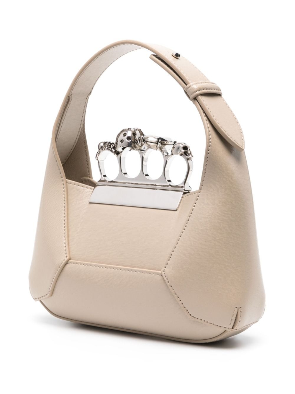 mini Jewelled Hobo leather bag - 3