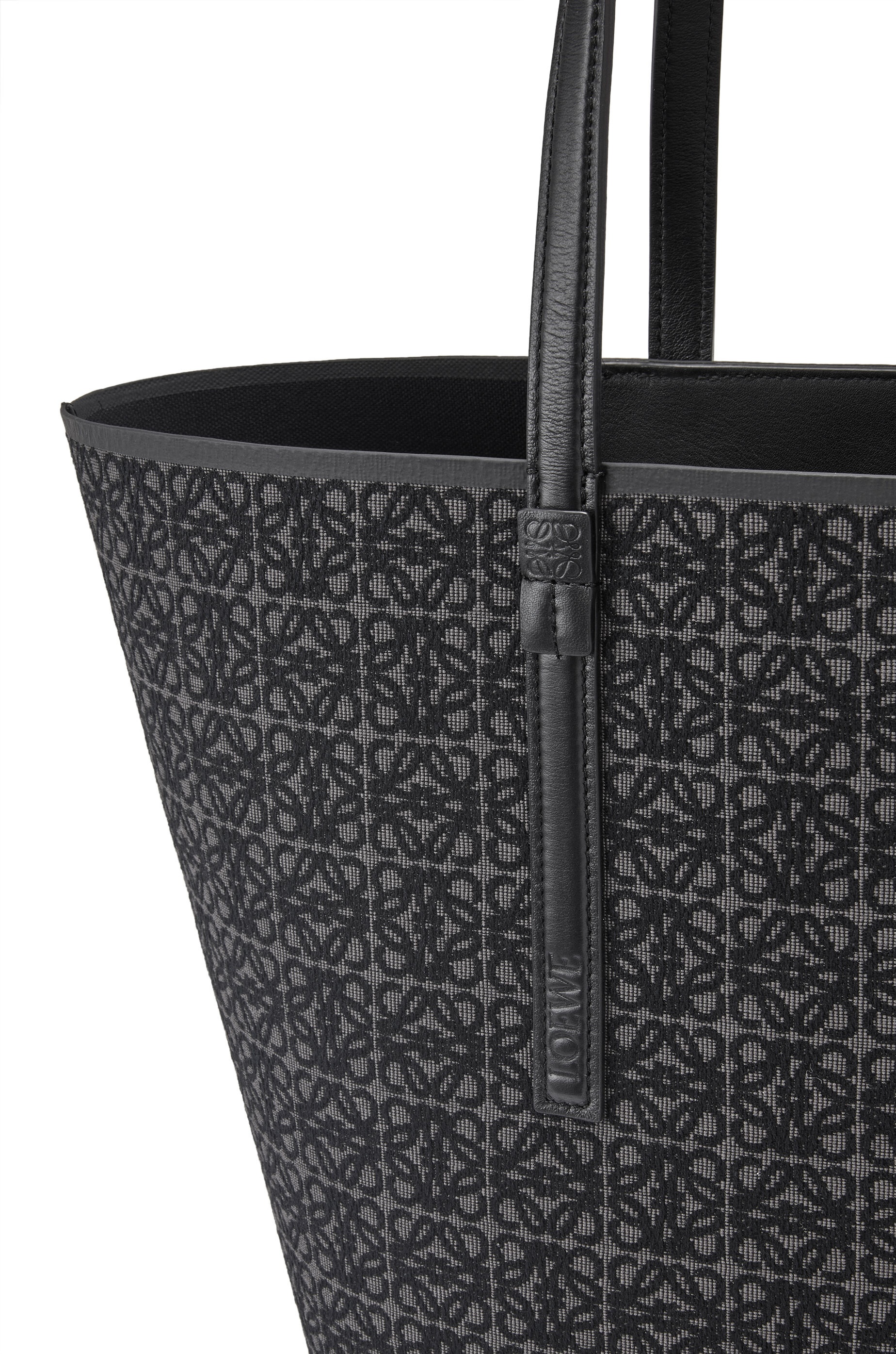 T Tote bag in Anagram jacquard and calfskin - 6