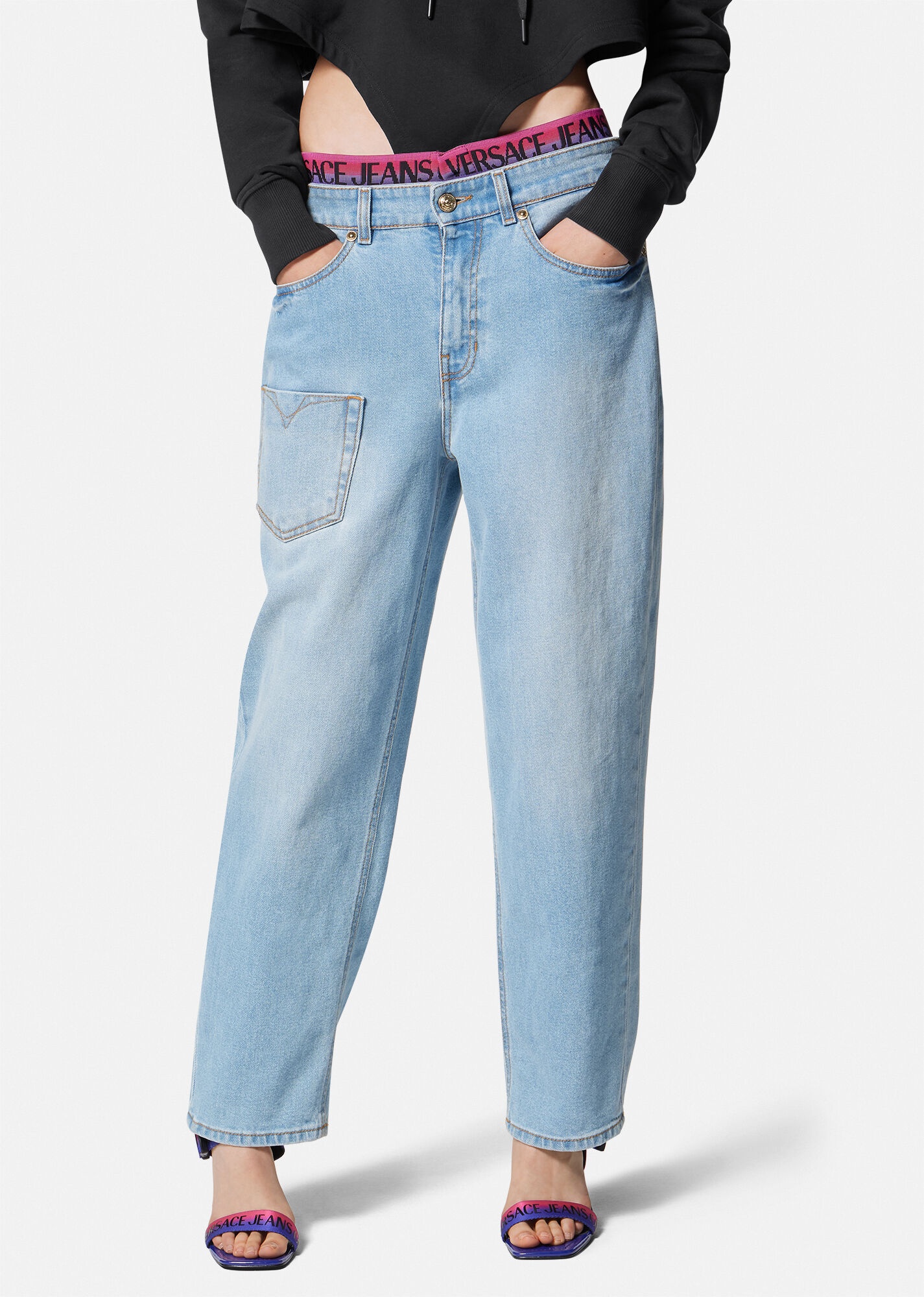 Logo Waistband Jeans - 3