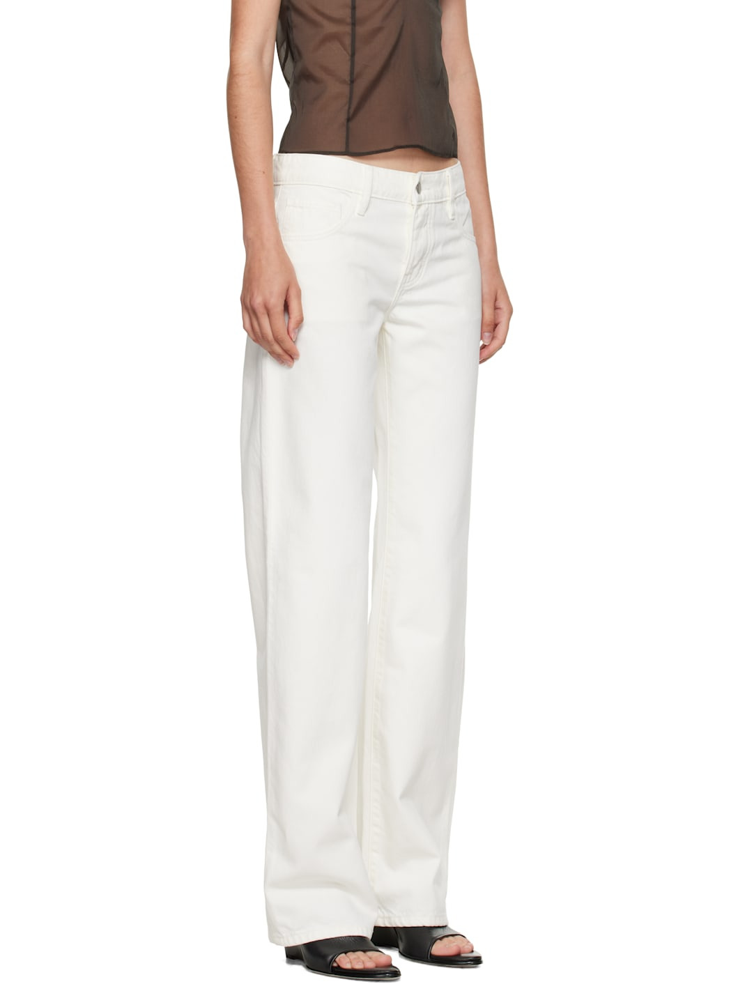 White Outland Denim Edition 90s Low Rise Jeans - 2