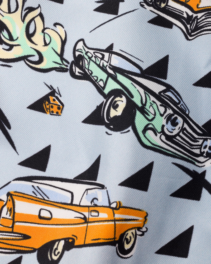 Prada Printed silk twill scarf outlook