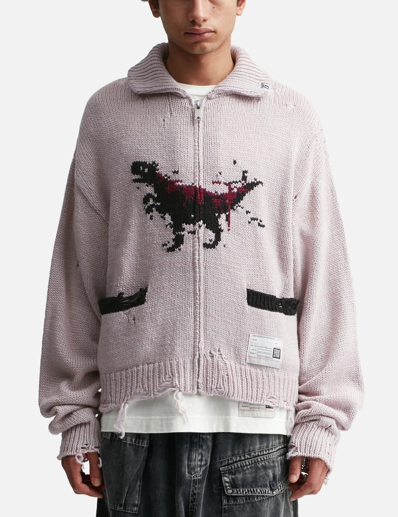 DISTRESSED DINOSAUR KNIT CARDIGAN 3