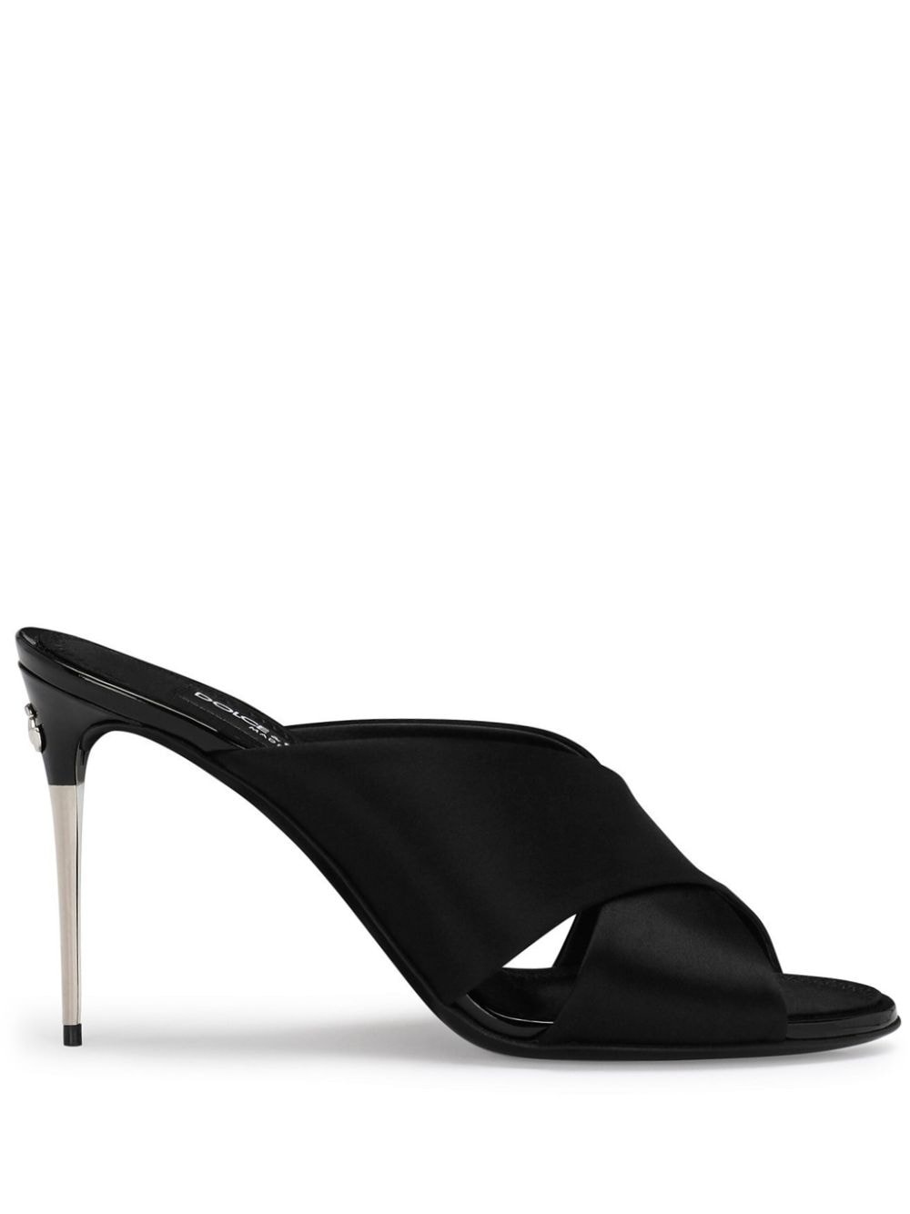 crossover-strap stiletto mules - 1