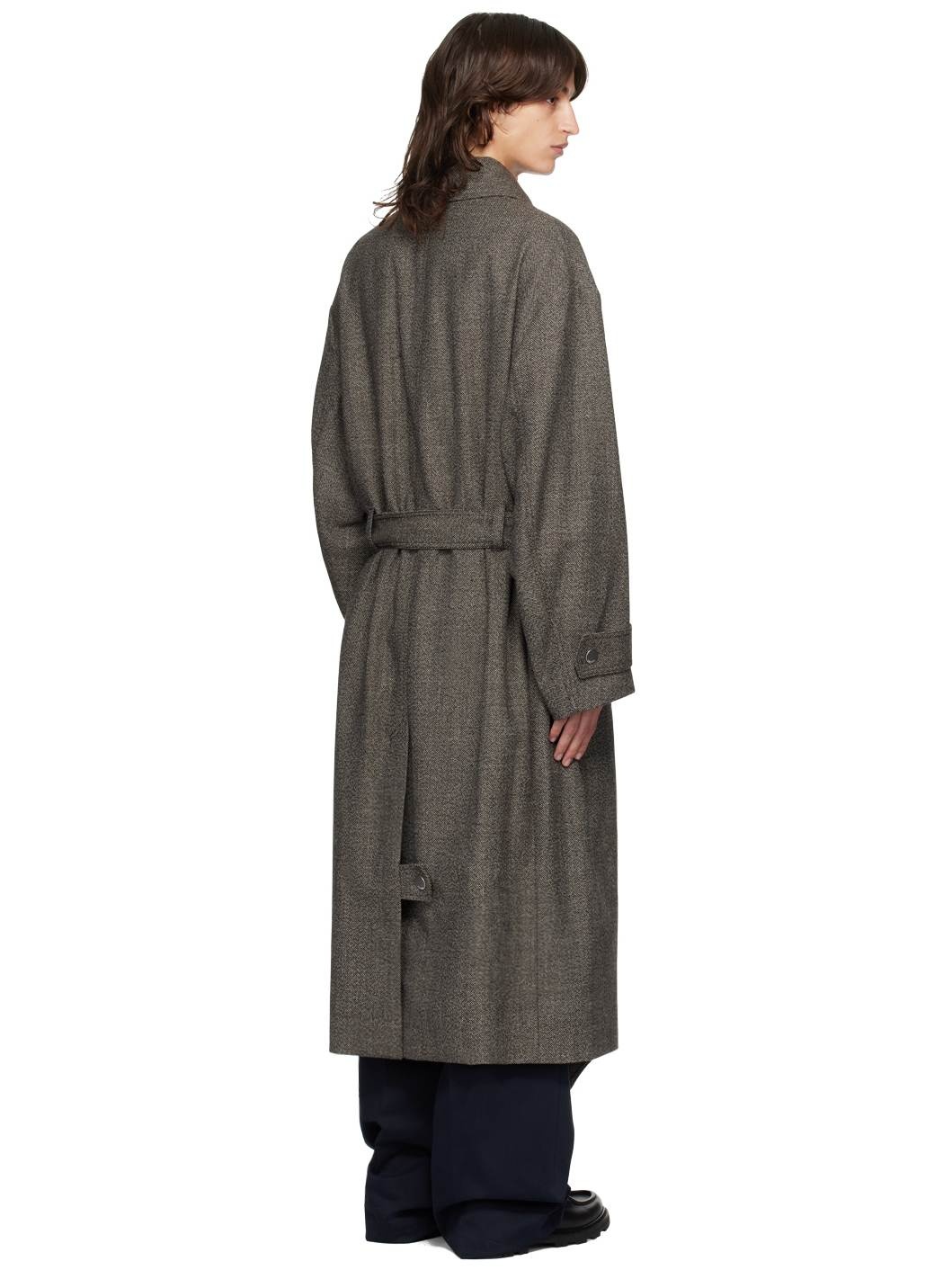 Brown Belted Coat - 3