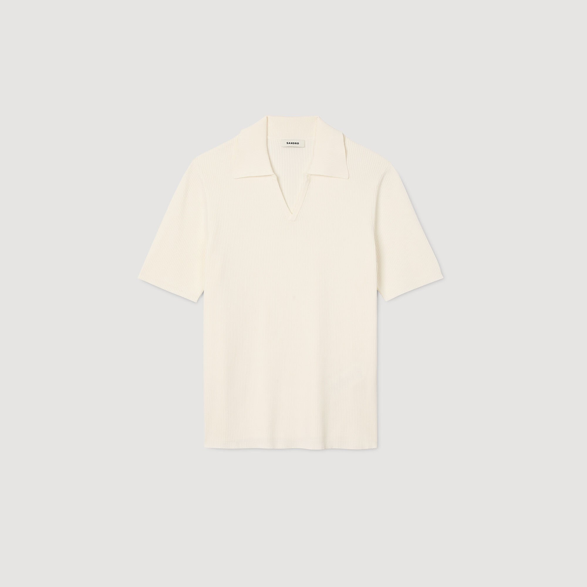 RIB KNIT POLO SHIRT - 6