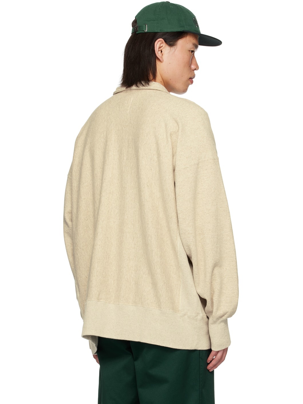 Beige Half-Zip Sweatshirt - 3