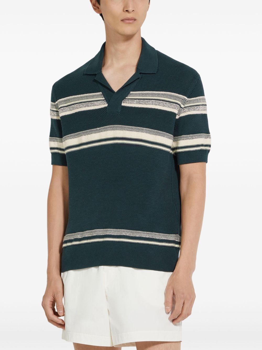 striped polo shirt - 2