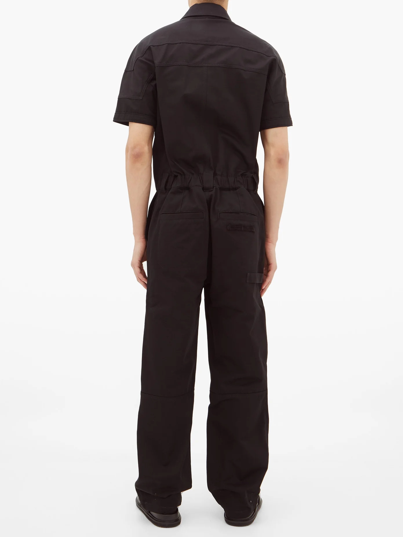 Suede-patch canvas overalls - 6