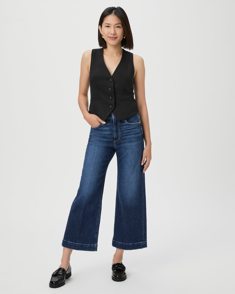 PAIGE Anessa Petite Wide Leg Jean outlook