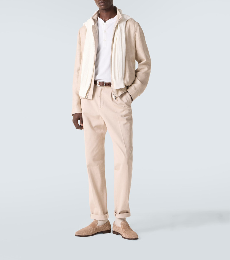 Brunello Cucinelli Cotton and silk Henley shirt outlook