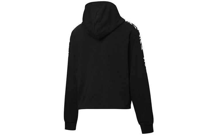 (WMNS) PUMA Amplified Cropped Hoodie 'Black' 583808-01 - 2