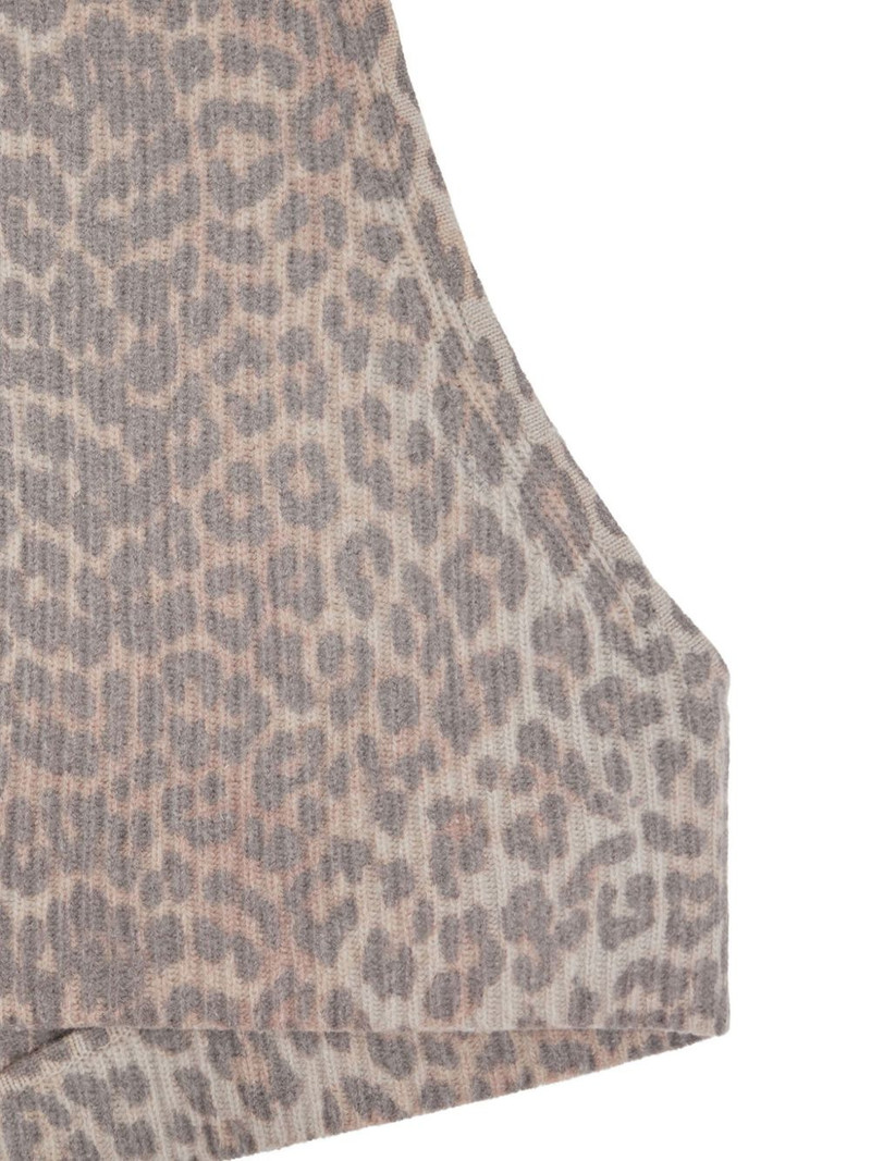 GANNI leopard-print balaclava outlook
