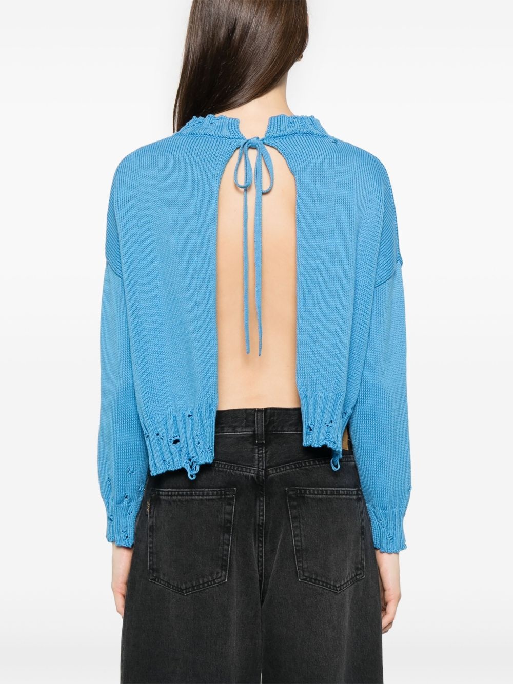 dishevelled cotton sweater - 4