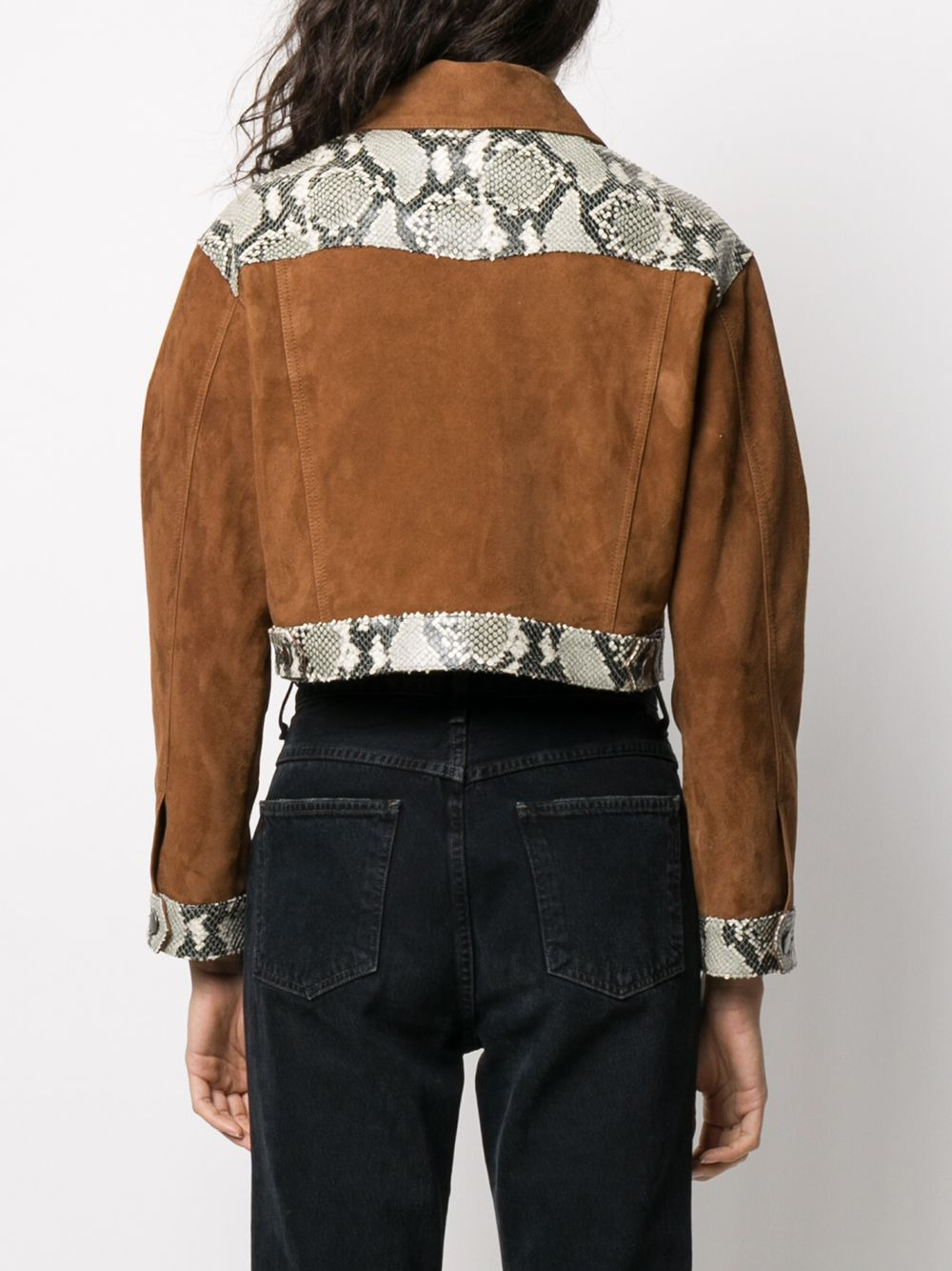 snakes-panelled jacket - 4