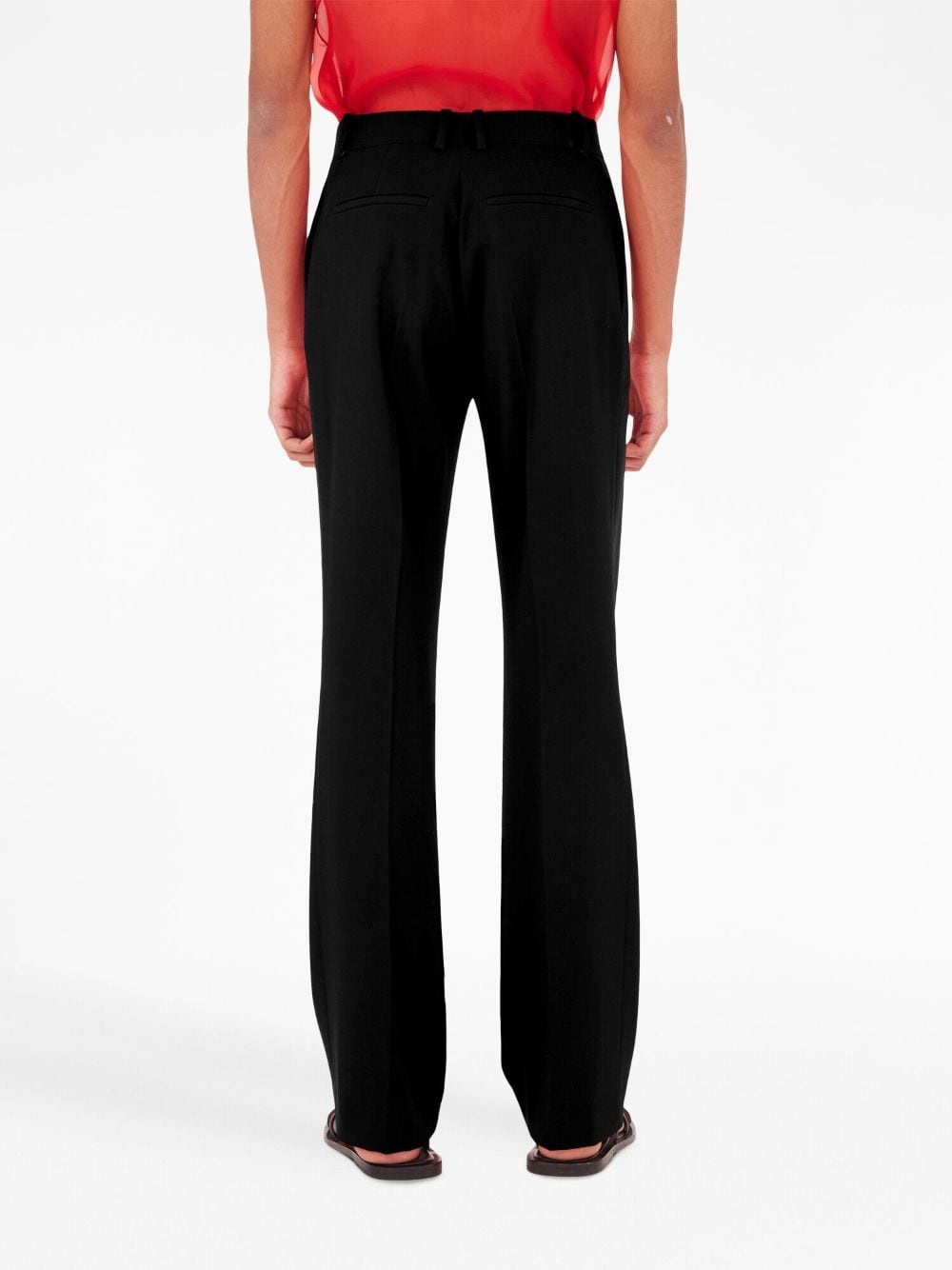 pressed-crease straight trousers - 4