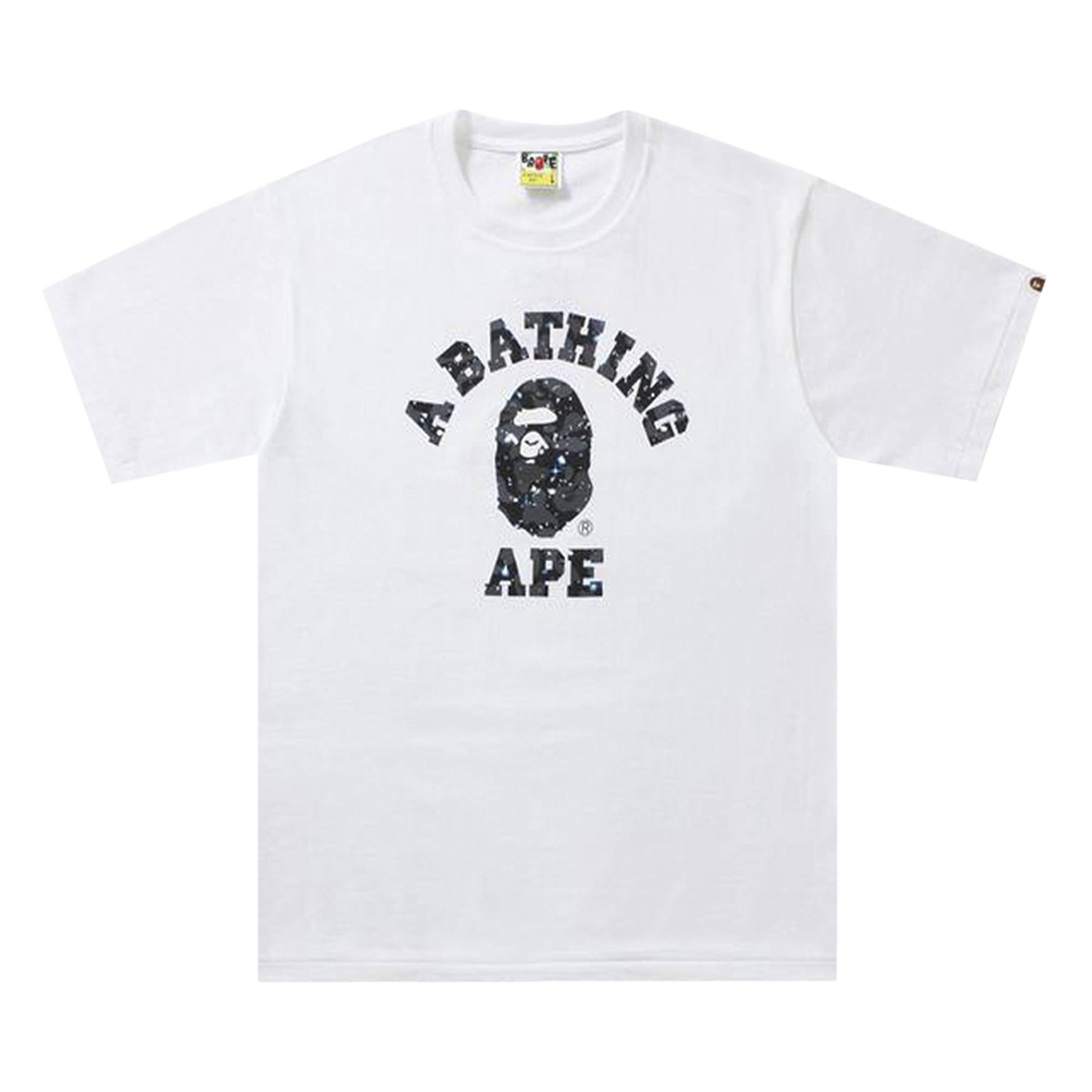 BAPE Space Camo College T-Shirt 'White' - 1