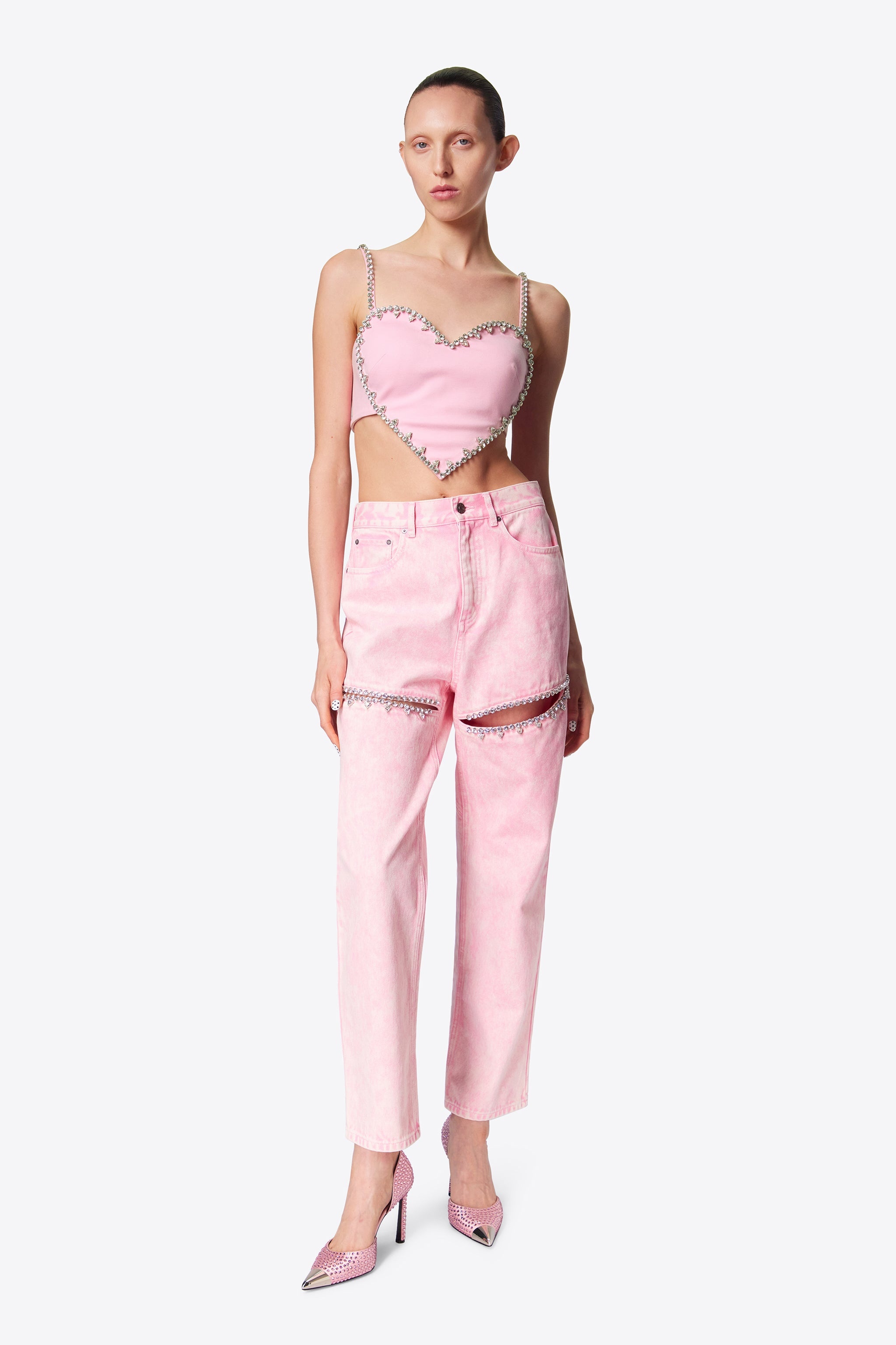 CRYSTAL SLIT JEAN - 3