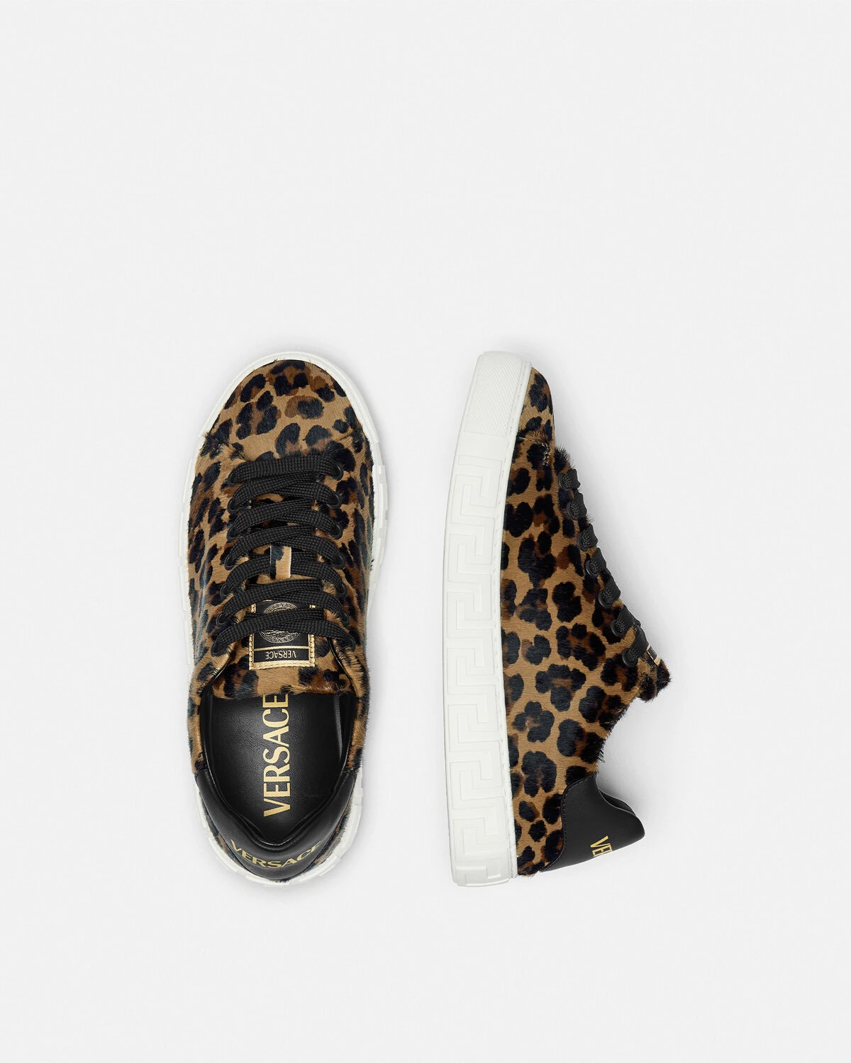 Leopard Greca Sneakers - 4