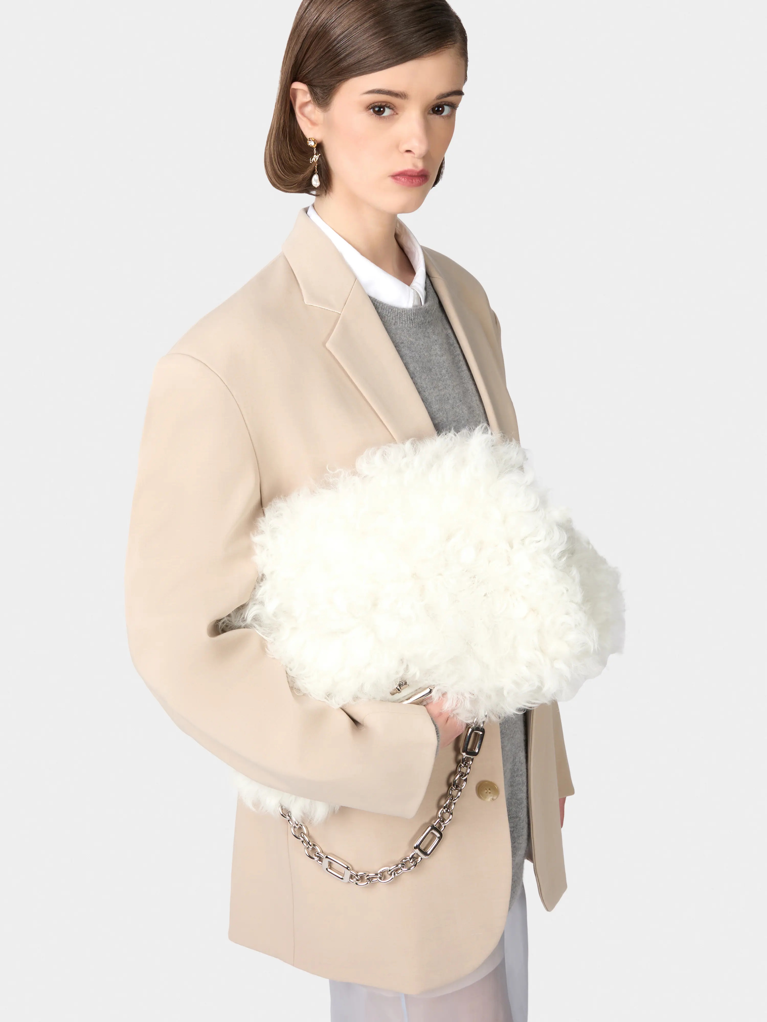 Viv' Choc Large Bag in fur - 8