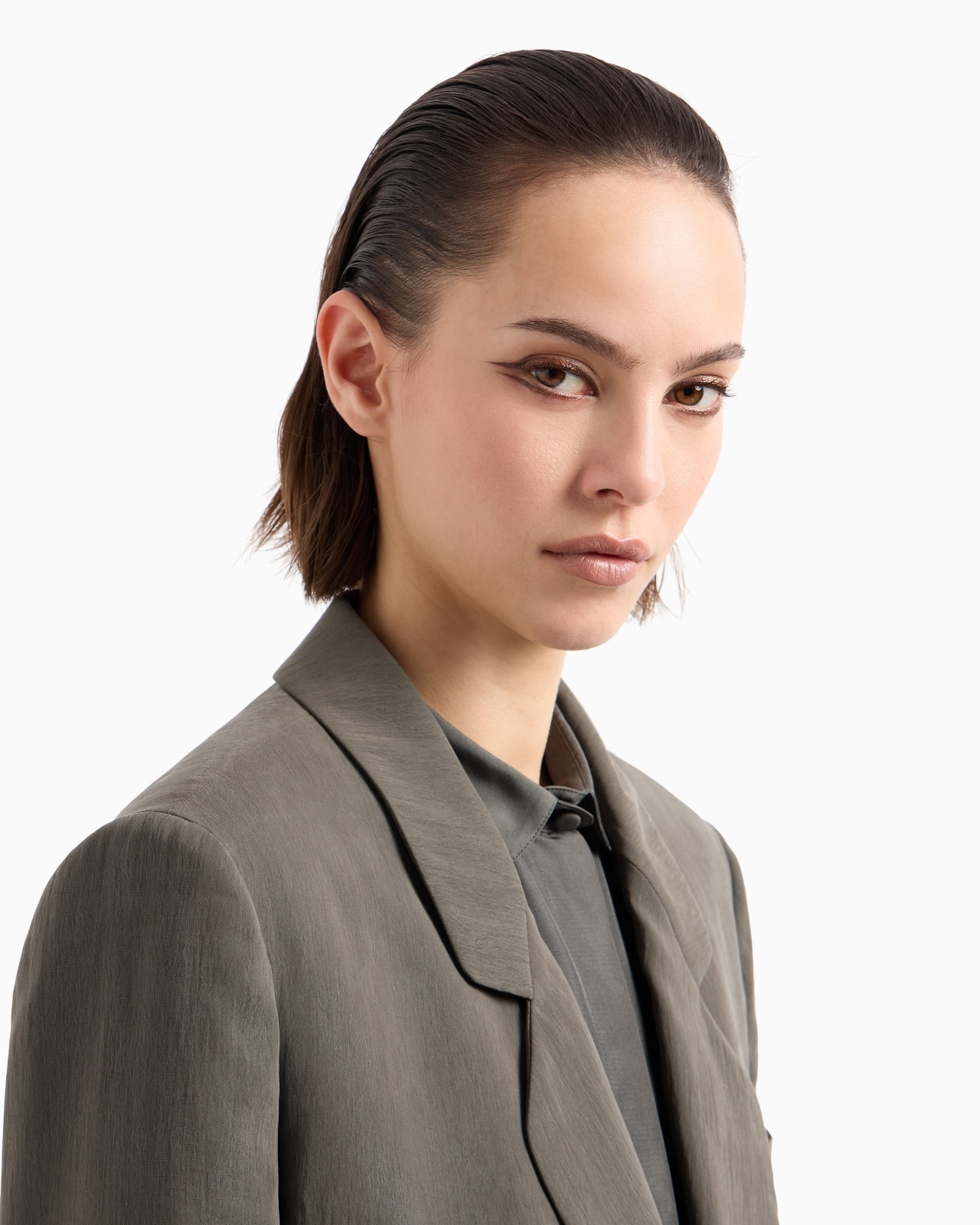 WASHED SILK SINGLE-BREASTED JACKET - 5