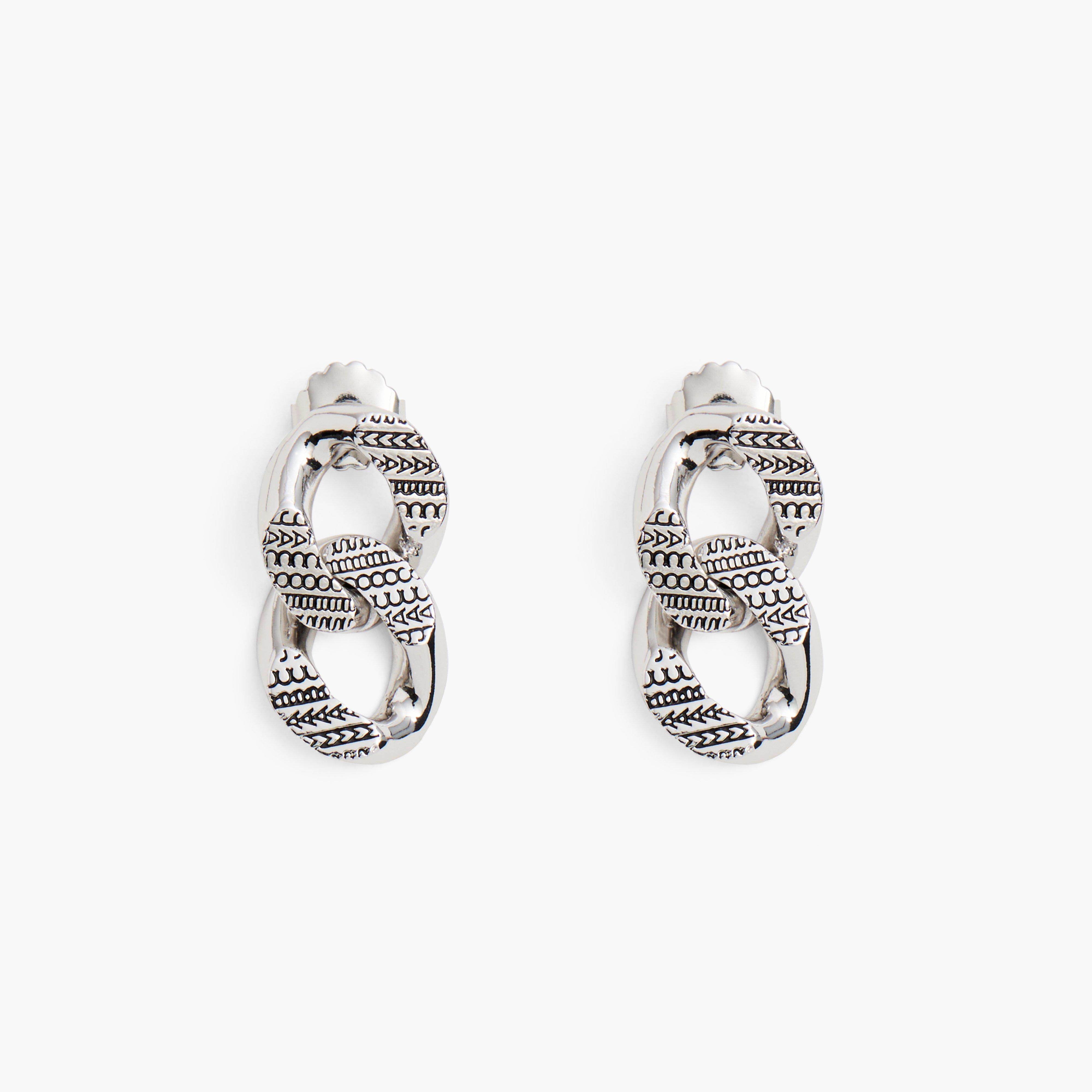 THE MONOGRAM CHAIN LINK EARRINGS - 1