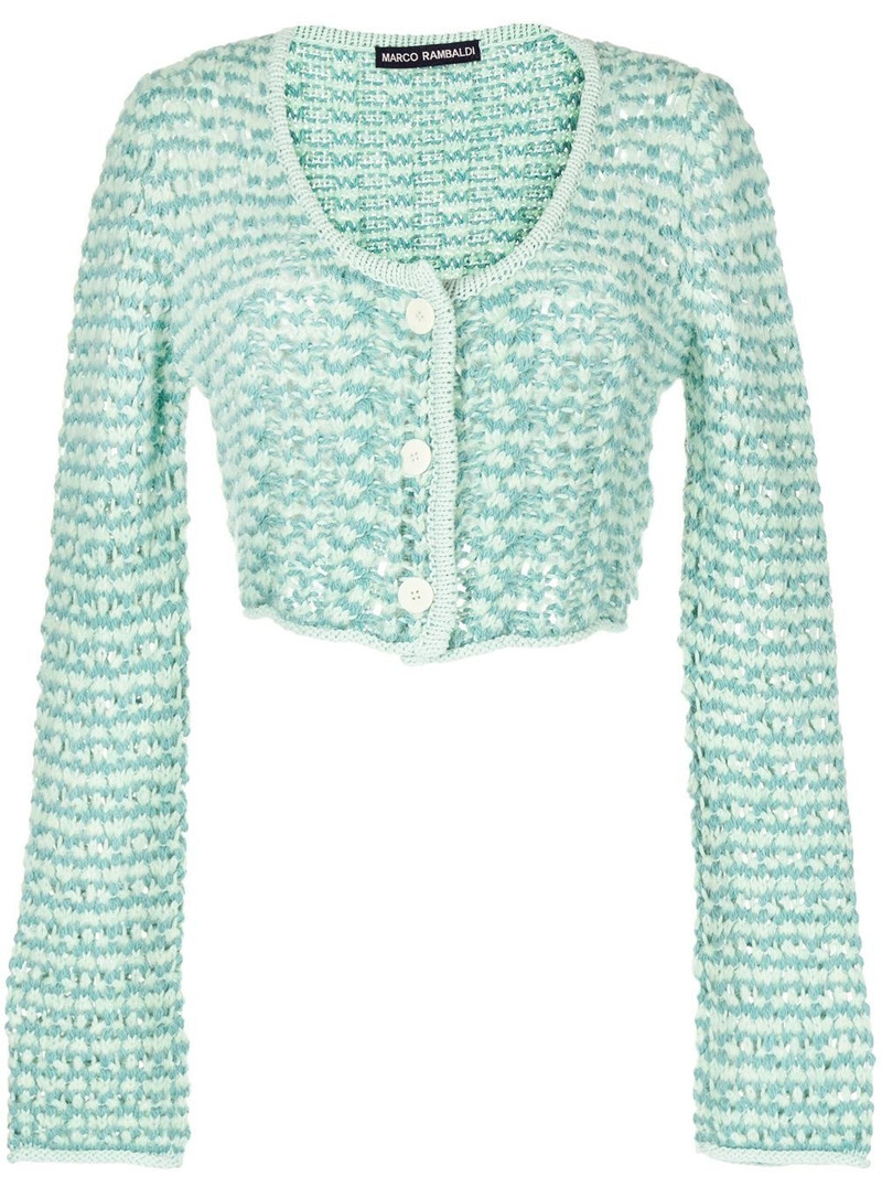 chunky-knit button-down cardigan 1