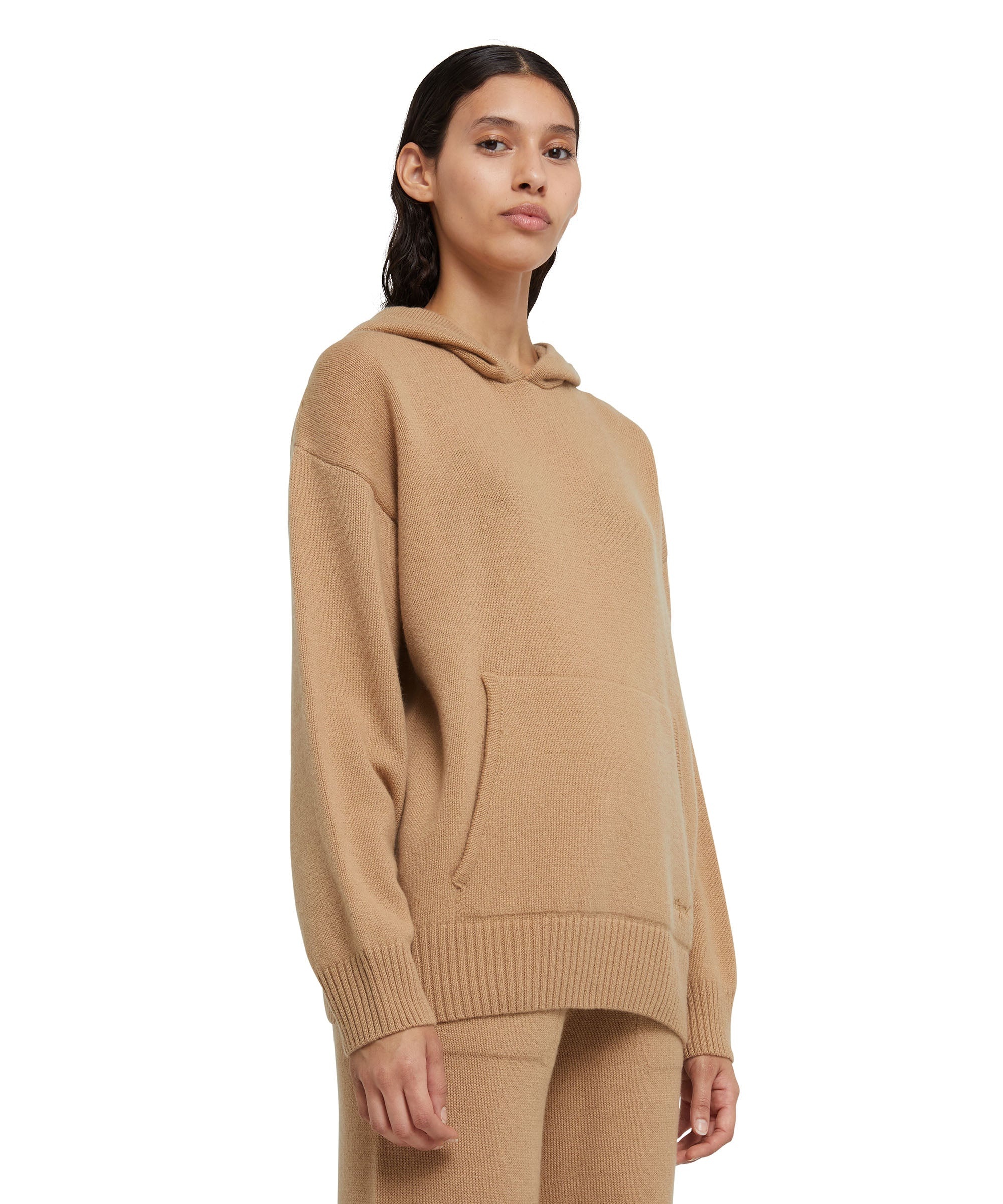 Wool and cashmere jumper with hood - 4