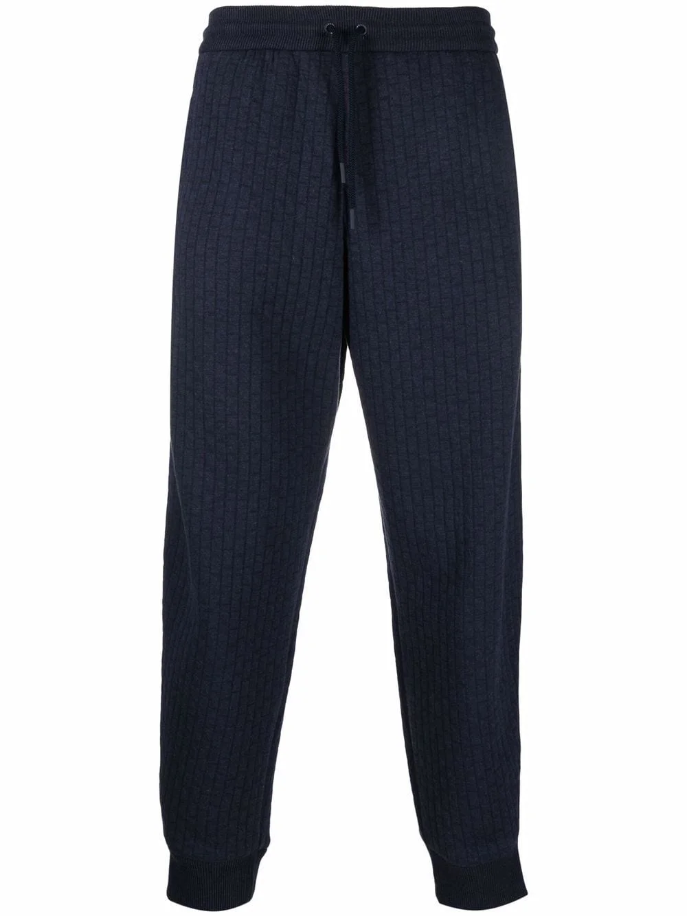 ribbed side-stripe trousers - 1