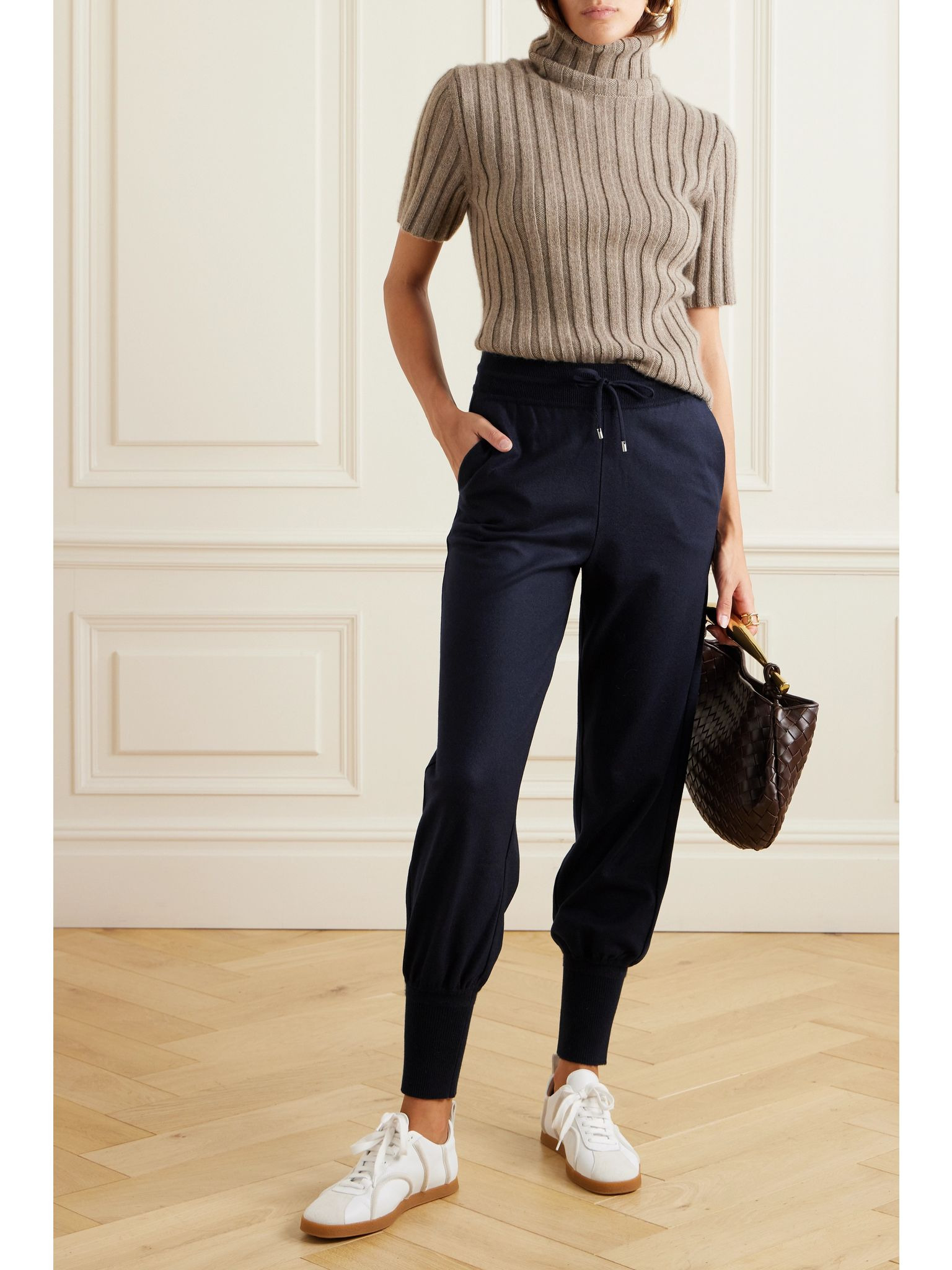 Darhan cashmere track pants Navy - 2