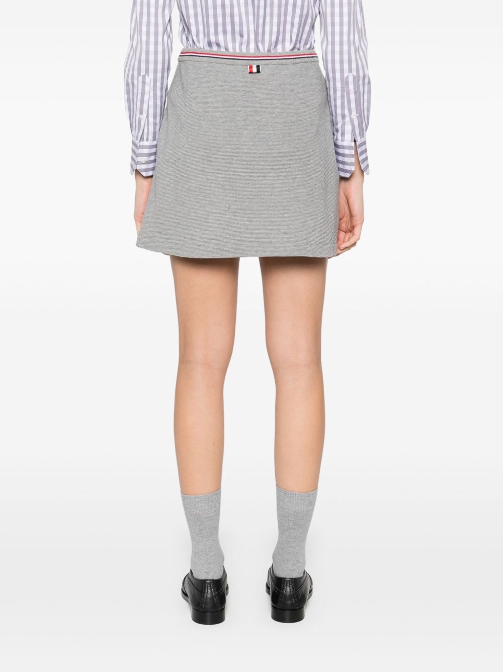 waffle cotton mini skirt - 4