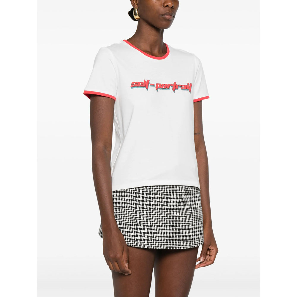 Self-Portrait White Tops - T-Shirts & Jerseys Women - 4