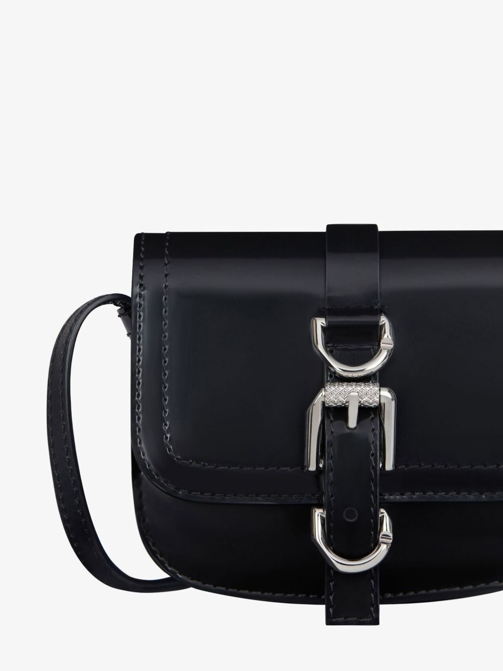 Voyou Neck Crossbody bag in shiny leather - 7