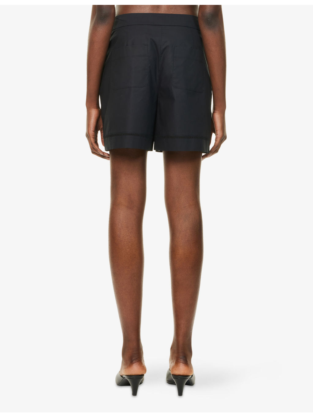 Eyelet Cotton Poplin Shorts - 4