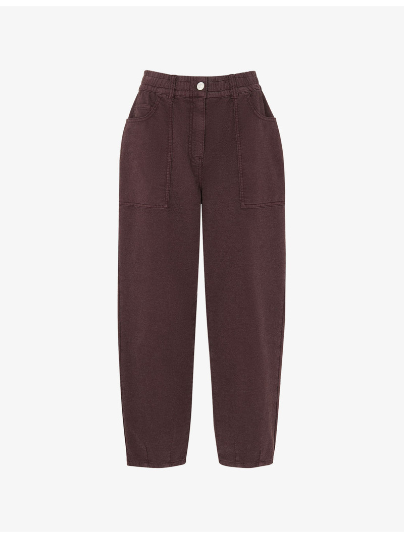 Tessa Relaxed-Fit Mid-Rise Stretch Cotton-Blend Trousers 1