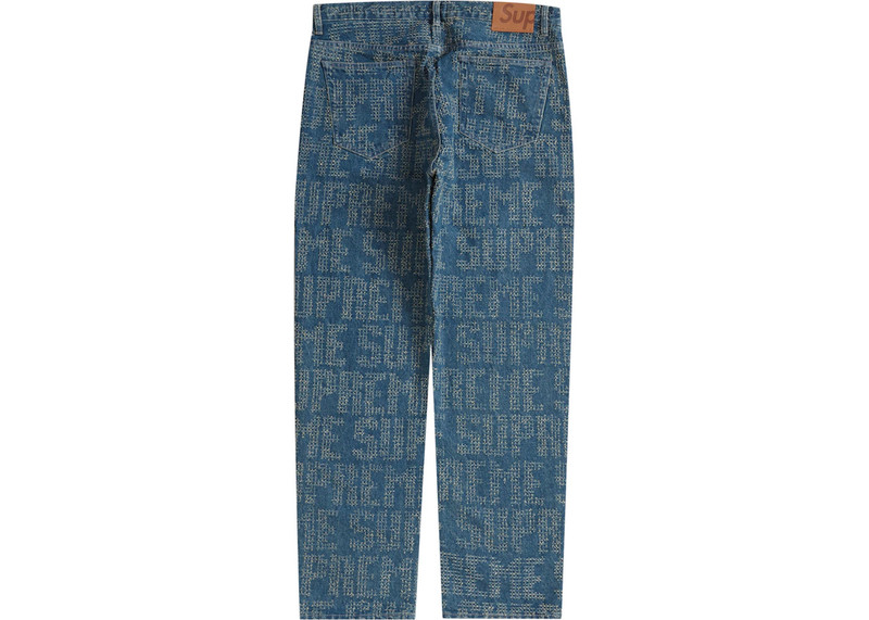 Supreme Supreme Needle Punch Regular Jean Washed Blue outlook