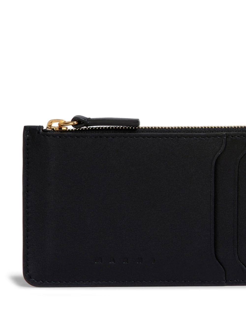 zipped leather card case - 3