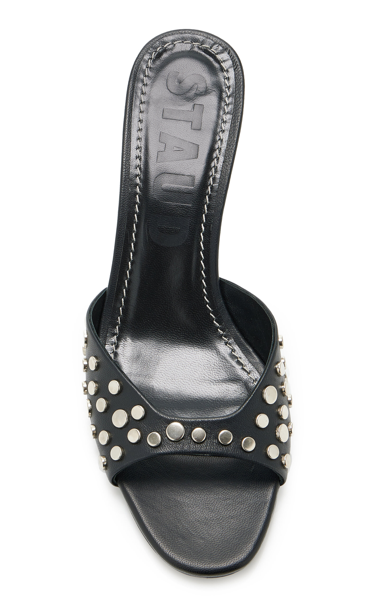 Brigitte Studded Leather Mules black - 3