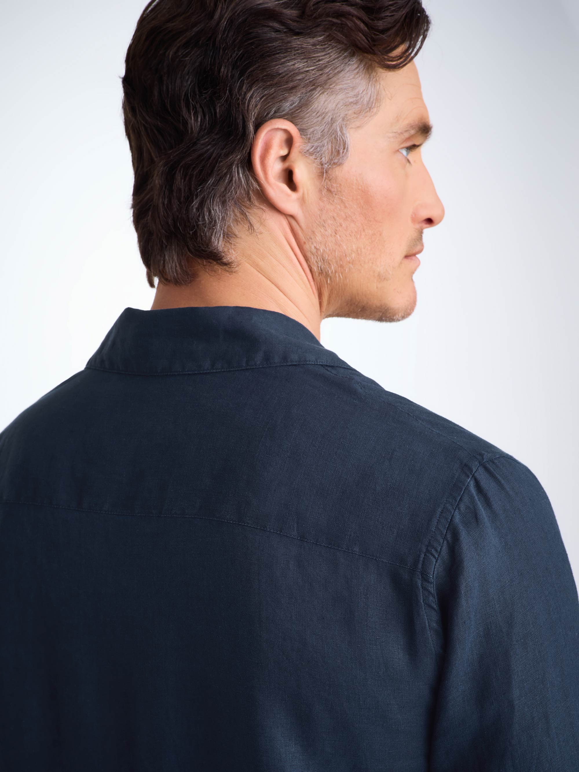 Men's Pajamas Sicily Linen Navy - 6
