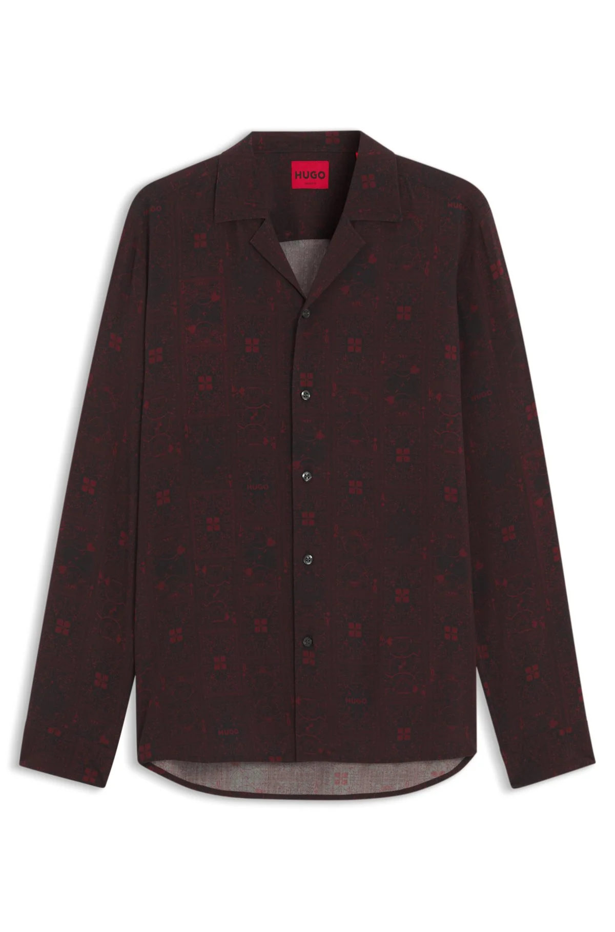 RELAXED-FIT SHIRT WITH PLAYING-CARD PRINT - 1