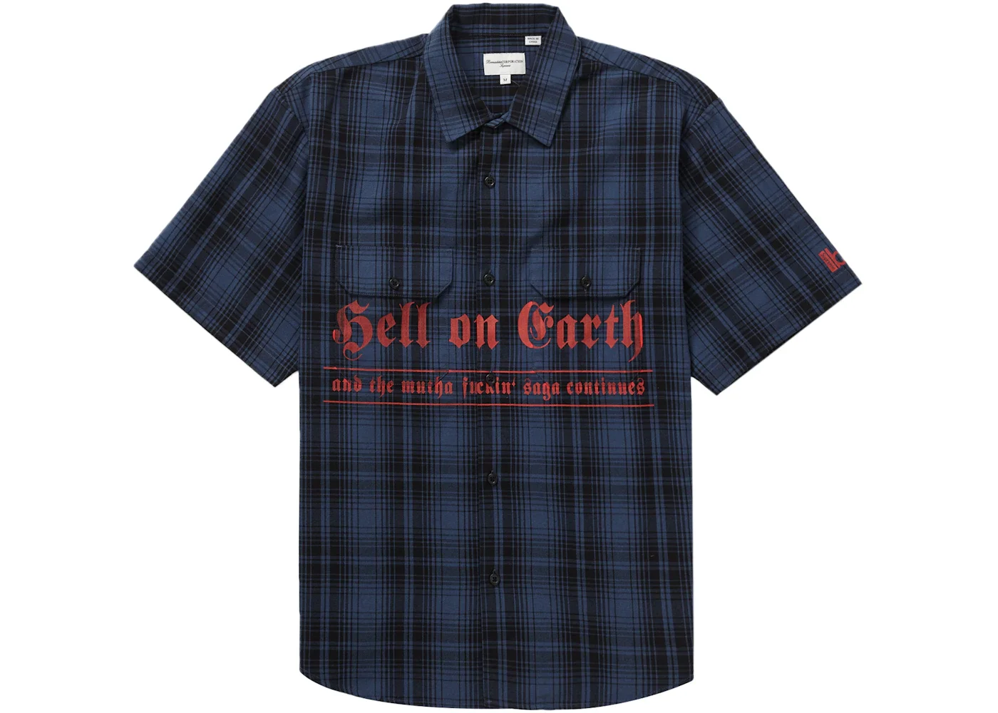 Supreme Supreme Bernadette Corporation S/S Work Shirt Navy Plaid 