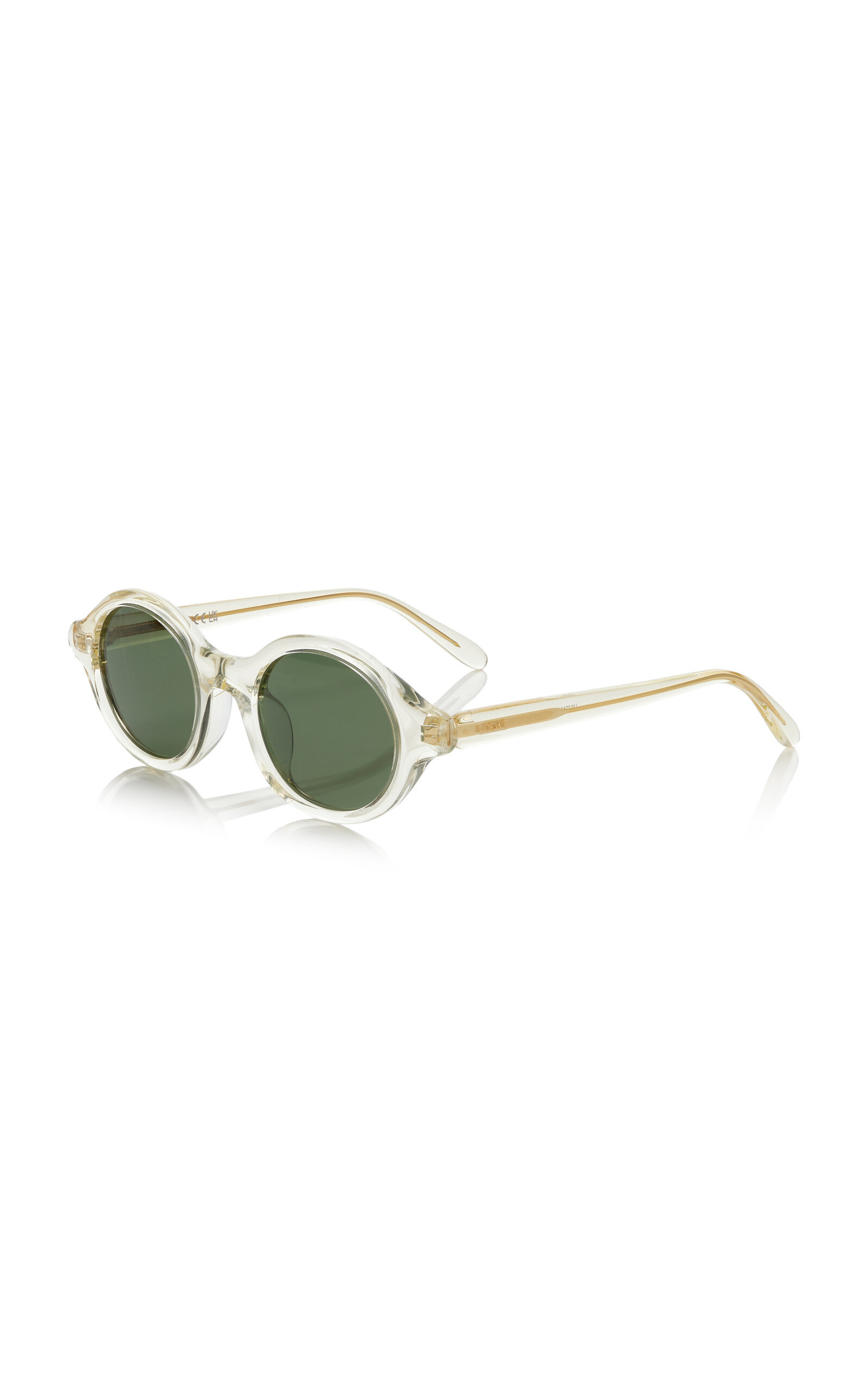 Epsilon Slim Round-Frame Acetate Sunglasses brown - 3
