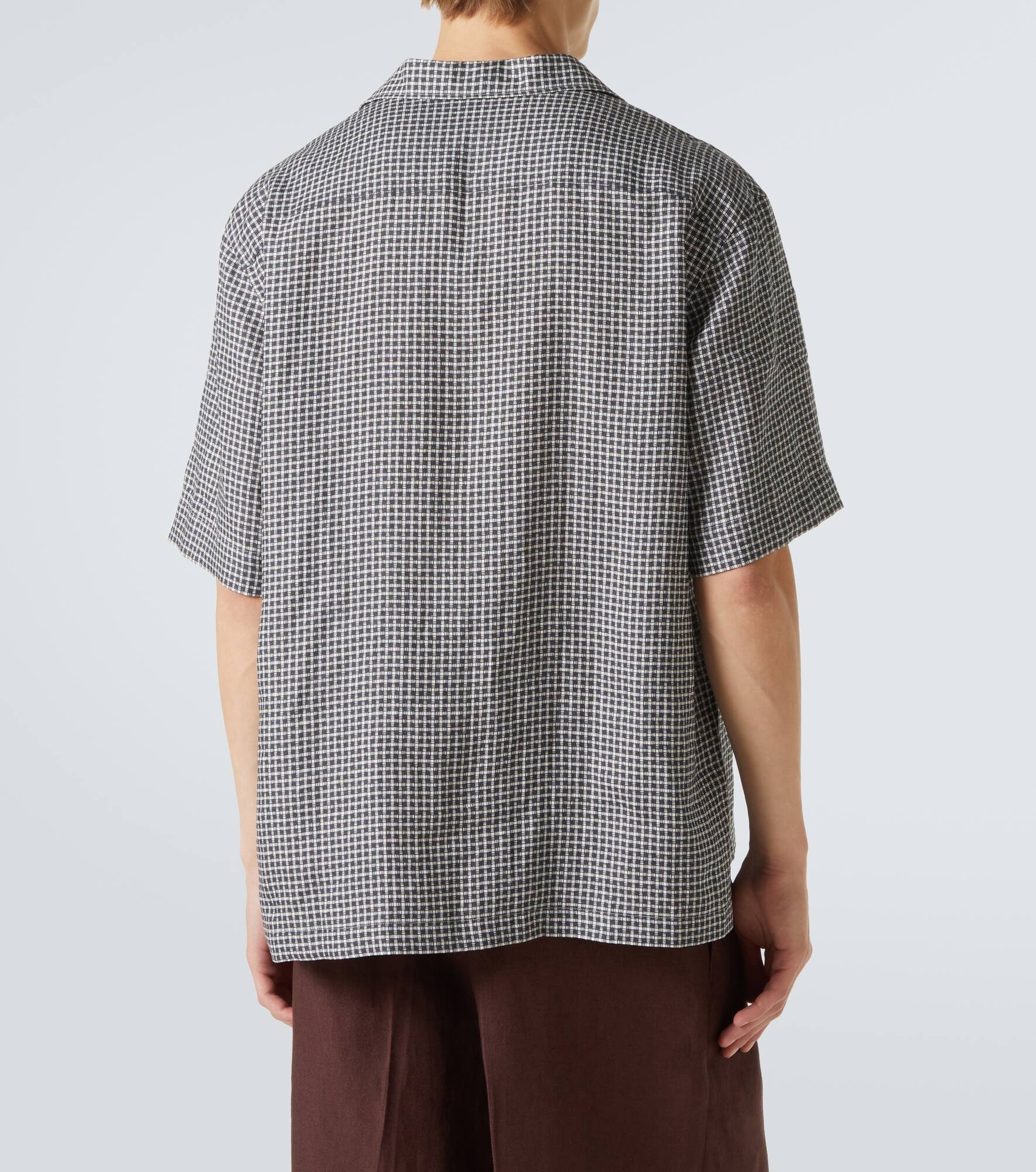 Checked linen shirt - 4