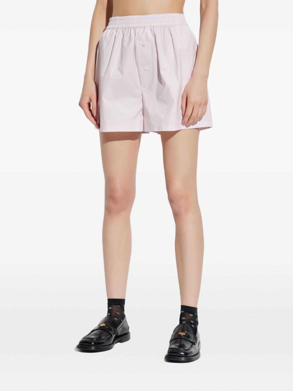goose-embroidered shorts - 3