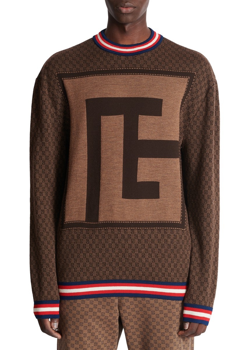 Knit sweater with mini monogram - 2