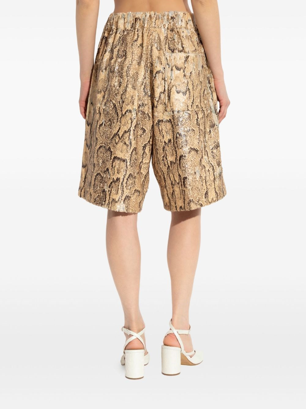Printed sequined bermuda shorts - 2
