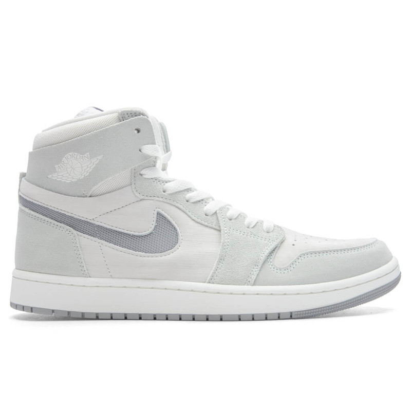 AIR JORDAN 1 ZOOM CMFT 2 - SUMMIT WHITE/PARTICLE GREY/LIGHT SILVER - 1