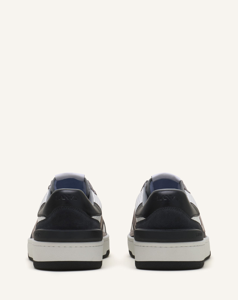 BLACK CLAY SNEAKERS IN PERFORATED LEATHER AND SUEDE 3