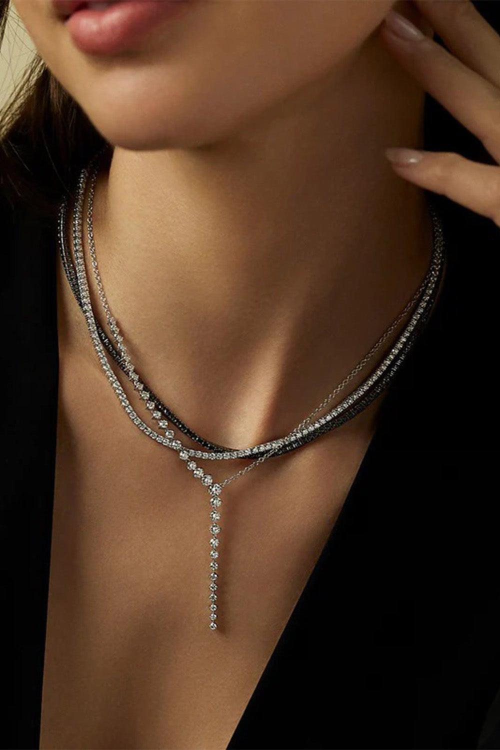 Lenox Diamond Tennis Necklace - Yellow Gold - 2